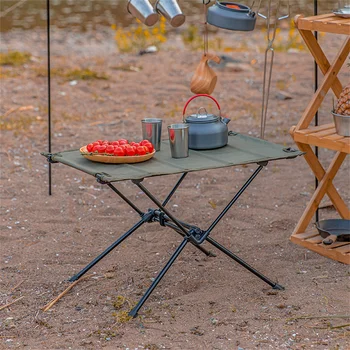 Складной походный стол для пикника и ужина, Ультралегкая Алюминиевая мебель для путешествий, стол для пеших прогулок и рыбалки