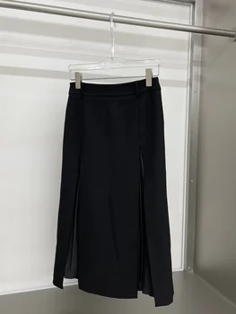 Новая флисовая плиссированная юбка design sense, сшитая с неправильным разрезом, нежная и стильная ранней весной