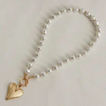 Женское ожерелье, темпераментное женское ожерелье, глянцевая цепочка из искусственного жемчуга, ожерелье для ключиц