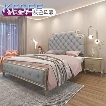 Главная Романтическая симпатичная кровать в спальне Kfsee