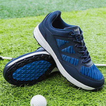 Водонепроницаемая мужская обувь для гольфа, профессиональные спортивные кроссовки для гольфа без шипов, мужские кроссовки для гольфа большого размера, классические мужские кроссовки