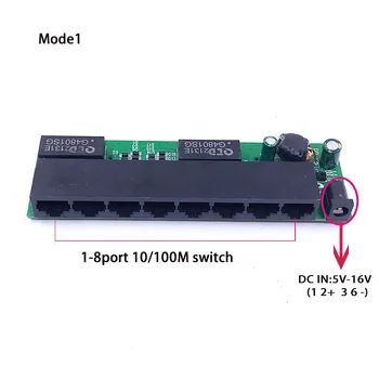 8-портовый 10/100-метровый модуль коммутатора Ethernet Плата PCBA OEM Порты автоматического определения платы PCBA OEM Материнская плата