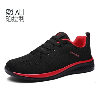 Мужские кроссовки для бега, дышащая удобная сетчатая спортивная обувь на шнуровке, мужские трендовые легкие гибкие мягкие кроссовки для прогулок на открытом воздухе