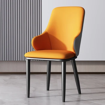 Дизайнерские металлические обеденные стулья, Дизайнерские Эргономичные обеденные стулья для ресторана На открытом воздухе, Уникальная компьютерная мебель Cadeiras De Jantar Home Furni