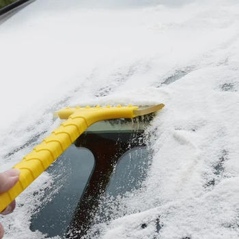 Скребок для льда на лобовом стекле автомобиля, зимняя автомобильная лопата для снега, щетка для чистки оконного стекла, наклейка для стеклоочистителя, ракель для удаления снега, hxh