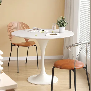 Необычный дизайн, Высокий обеденный стол в скандинавском стиле, Круглый Водонепроницаемый Обеденный стол для гостиной, Небольшая Современная кухонная мебель Mesa Comedor