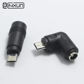 EClyxun 1шт 5,5x2,1 мм Разъем-розетка для Micro USB Штекер 5-Контактный Разъем Питания Постоянного Тока Адаптер для V8 Android