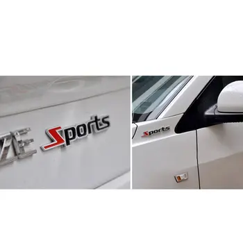 3D Слово Спортивная буква Хромированная Металлическая наклейка на автомобиль, Эмблема, значок, Наклейка для украшения автомобиля, Наклейка
