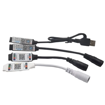DC5-24V USB/ DC Mini Bluetooth-совместимый контроллер приложения для смартфона с беспроводным управлением для светодиодной ленты 5050 3528 RGB