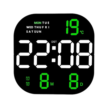 Светодиодные настенные часы с большим экраном, цифровые подвесные часы, бесшумное время, неделя, дата, температура, электронные часы для украшения гостиной
