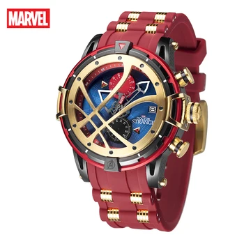 Официальные наручные часы MARVEL Disney Doctor Strange The Eye Of Agamotto, Япония, кварцевые Модные повседневные наручные часы из нержавеющей стали с двумя часовыми поясами