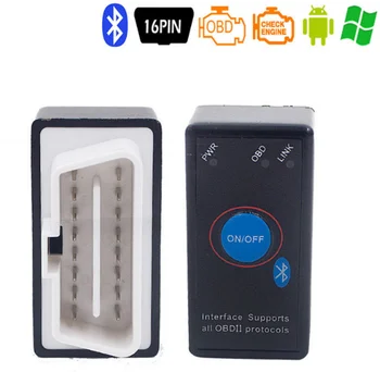 Автомобильный диагностический инструмент Mini Bluetooth ELM327 Switch V2.1/1.5 OBD2-сканер