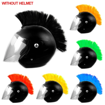 Шлем с ирокезом, парик, Режущийся шлем, украшения, Парики, Петушиный гребень, мотокросс, Анфас, украшение для внедорожного шлема, наклейка для волос, паста