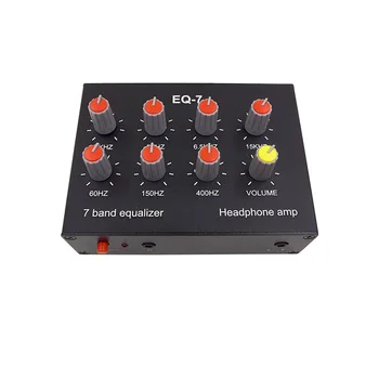 7-Сегментный эквалайзер, регулировка высоких частот и басов, аудиогарнитура для мобильных компьютерных игр, усилитель для ушей, усилитель звукового сигнала