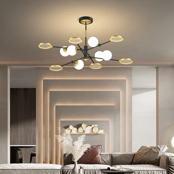 Современная люстра с белым стеклянным шаром для кухни, столовой, спальни, гостиной, домашнего внутреннего освещения