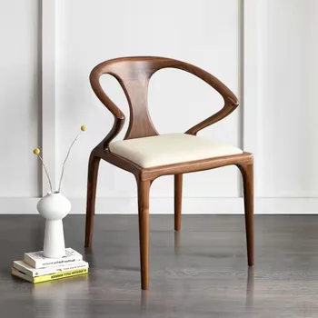 Классика Деревянный Кухонный обеденный стул Nordic Classics Уникальные Балконные стулья Дизайнерская мебель для гостиной Sillas De Comedor Для дома