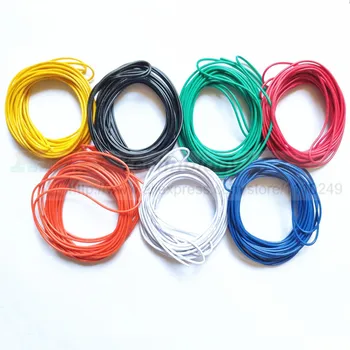 5-метровый сверхгибкий провод с изоляцией из ПВХ 24AWG, электрический кабель, светодиодный кабель, подключение своими руками 6 цветов на выбор