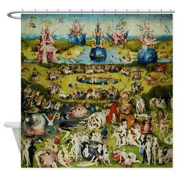 Декоративная тканевая занавеска для душа Garden of Earth Delights от Hieronymus Bosch